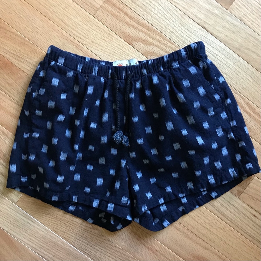 Mollusk Surf Shop Navy Ikat Baja Shorts - SZ Small